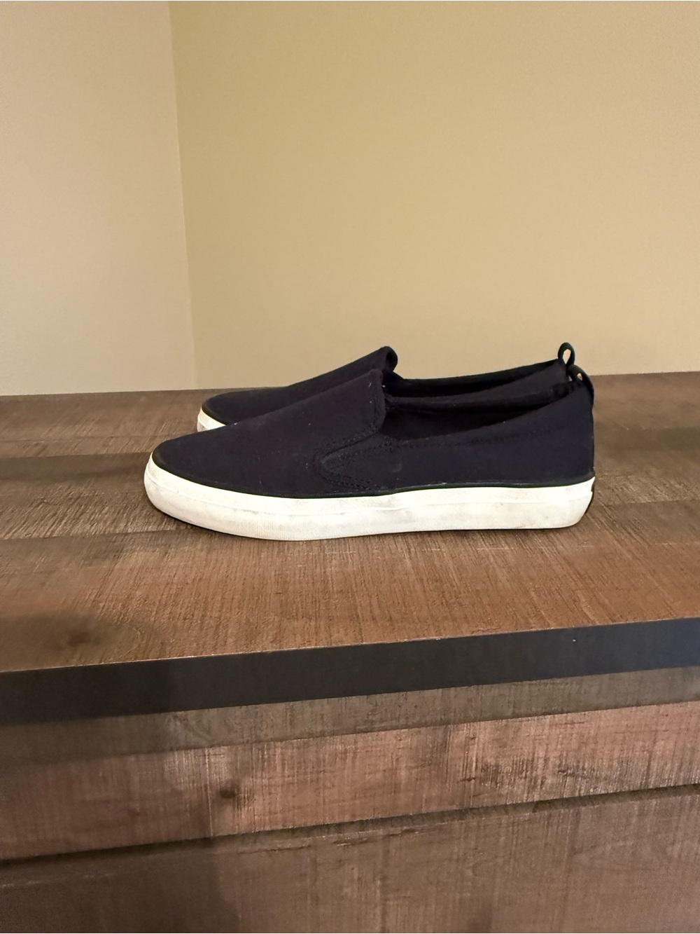 Sperry black Slip-On Flats with White Sole